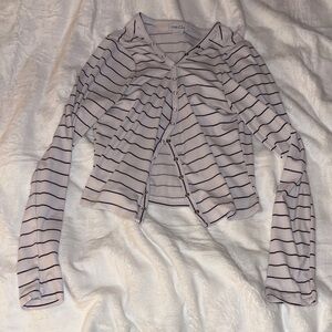 Rue21 Ribbed V-Neck Top with Stripes